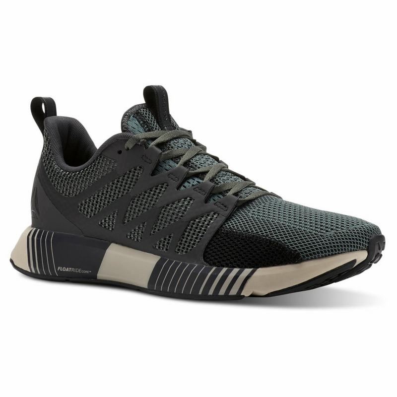 Adidasi Alergare Reebok Fusion Flexweave Cage Barbati Negrii/Verzi Romania LH8793KA